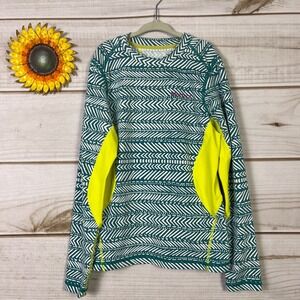 Marmot Kids Long Sleeve Geometric‎ Print Athletic Top Yellow Girls Boys